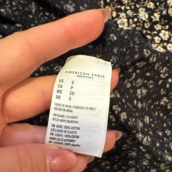 American Eagle Outfitters Black and White Strapless Dress - Picture 6 of 6